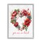 Stupell Industries Valentine's Heart Shaped Wreath Black Framed Giclee Art